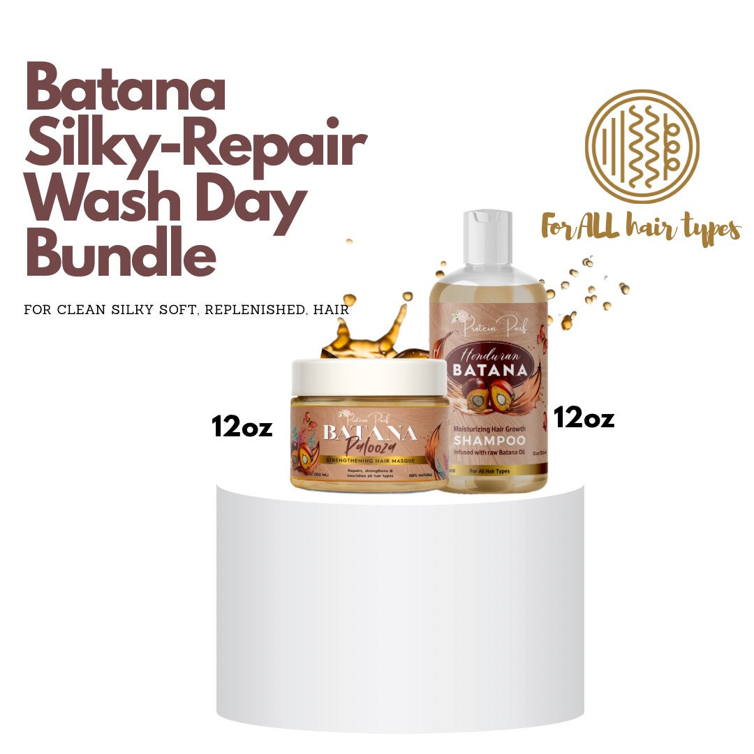 Batana silkyRepair Wash day Bundle (Moisturizing Shampoo + Hair masque) (2 sizes)