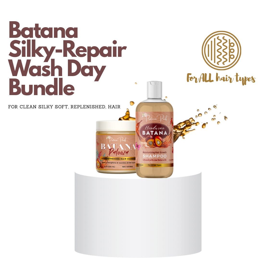 Batana silkyRepair Wash day Bundle (Moisturizing Shampoo + Hair masque) (2 sizes)