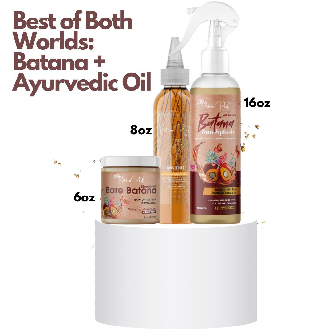Best of Both Worlds Growth Oils: Honduran Batana & Indian Ayurvedic Oil | 2 sizes