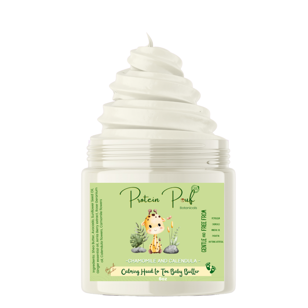 (Restocked)Chamomile and Calendula | Whipped Head to Toe Healing Baby Butter | 6oz