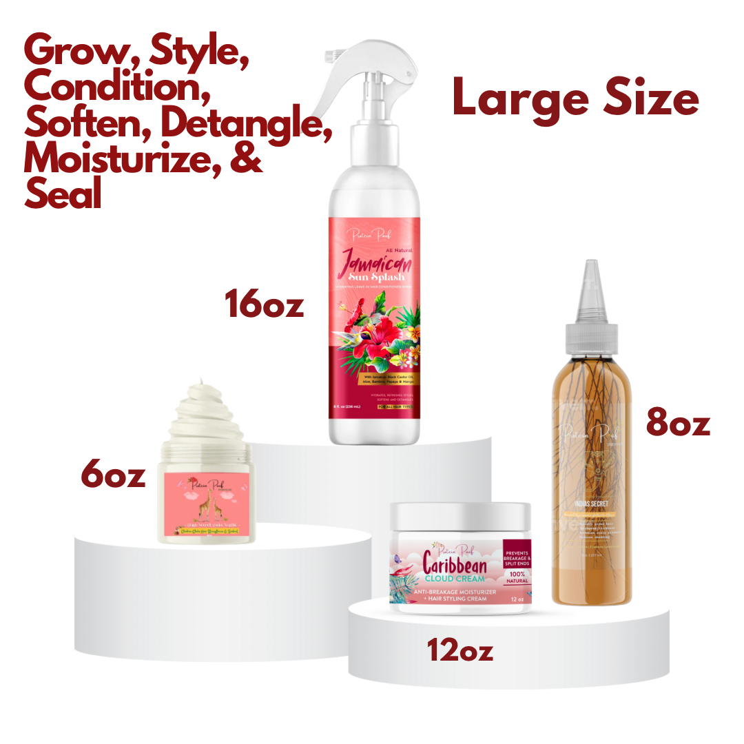 Grow, Style, Condition, Detangle, moisturize- 2 sizes