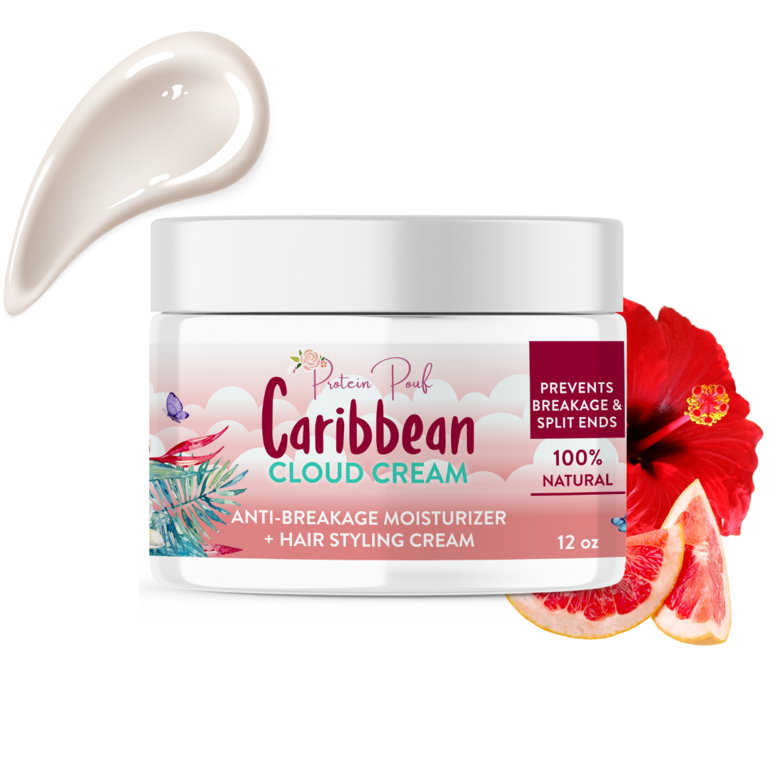 Caribbean Cloud Cream |Anti breakage/Split-End Leave in Hair Moisturizer | 8oz & 12oz