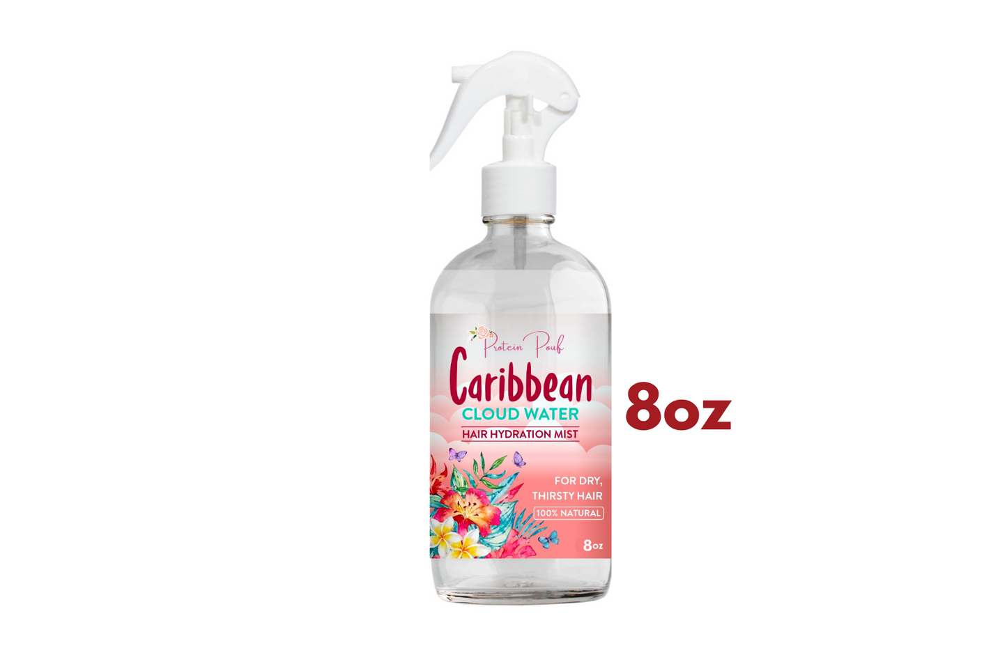 NEW! Caribbean Cloud Water ⛅️ | Super light weight Loc, Braid, Twist and Loose hair Hydration Mist 8oz 12oz
