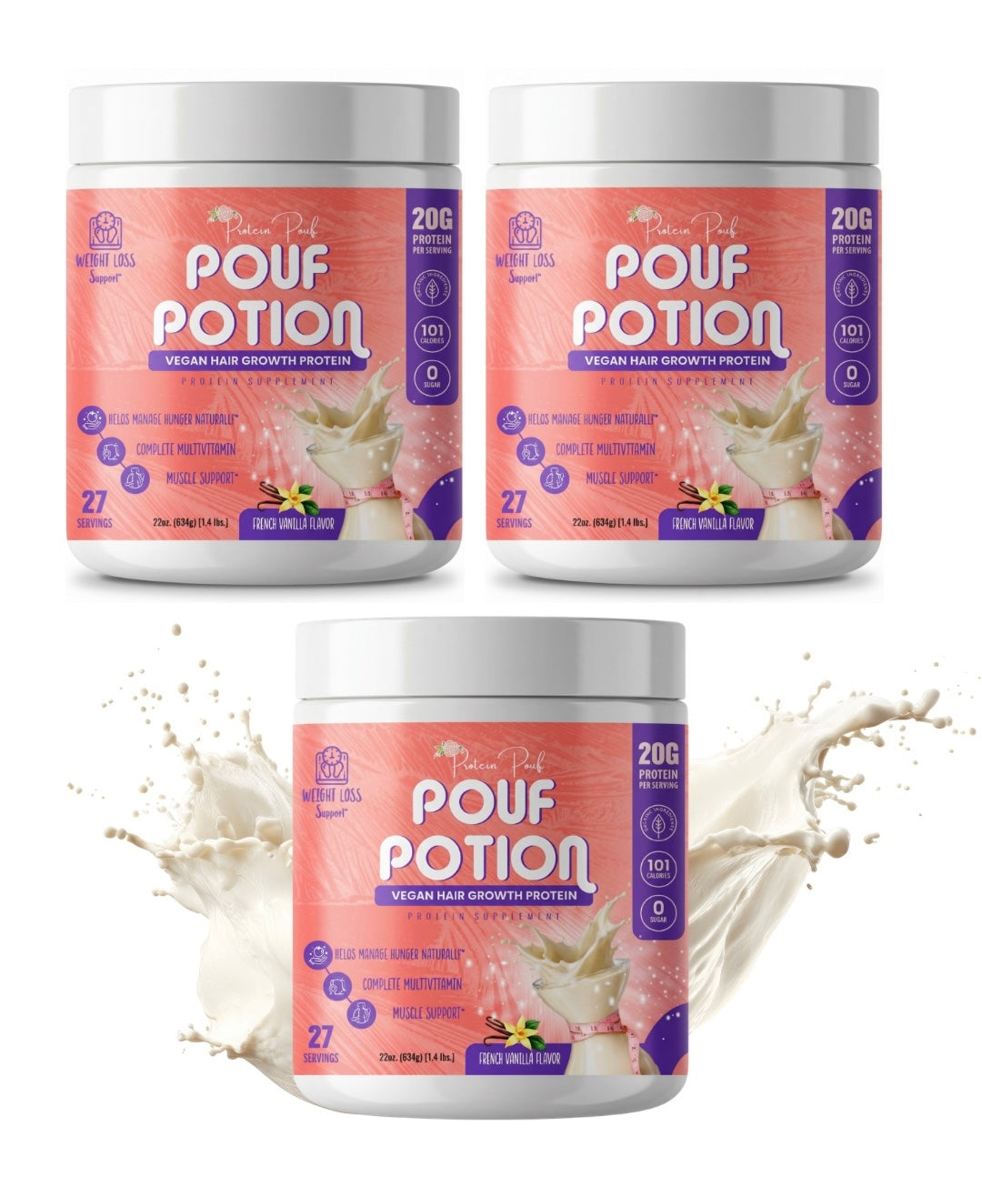 Pouf Potion 🪄Hair Growth + Weightloss multivitamin Vegan Shake- Restocks April 2026
