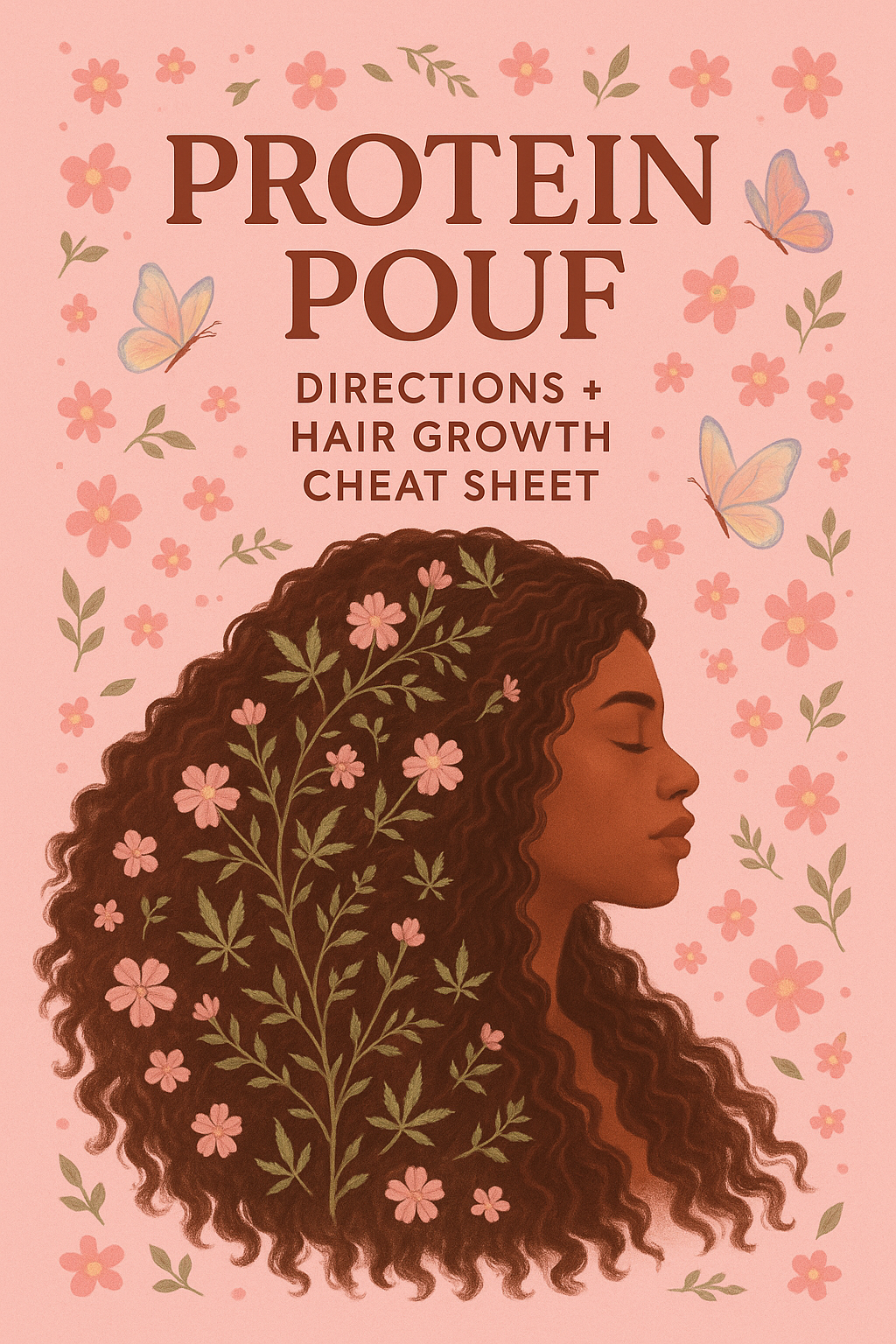 Protein Pouf Hair Growth Cheatsheet + Instructions (Do not add to cart, details are in the product description)