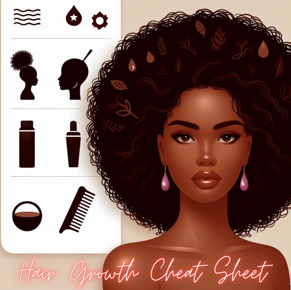 Free hair Growth Cheat sheet + Protein Pouf Instructions (Digital download/PDF. No payment info required)