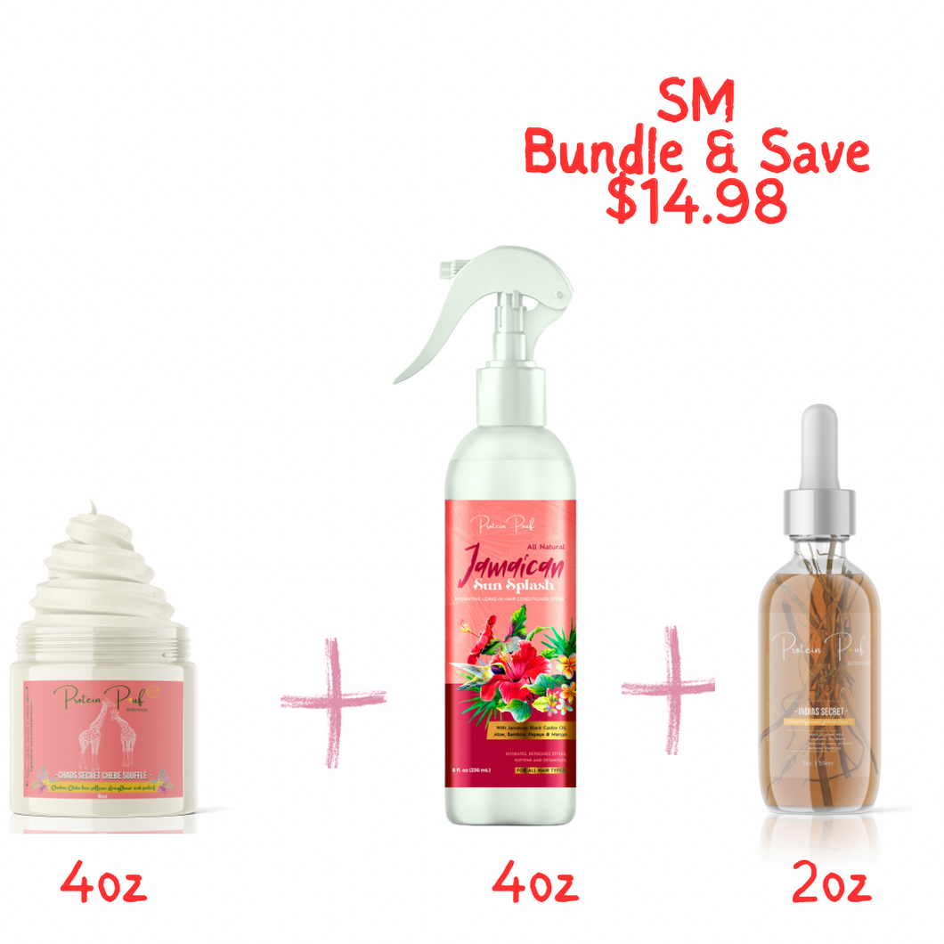 NEW! Hair Transformation Bundle- Moisturizes, Detangles, Drastically softens and Grows! 3 Sizes