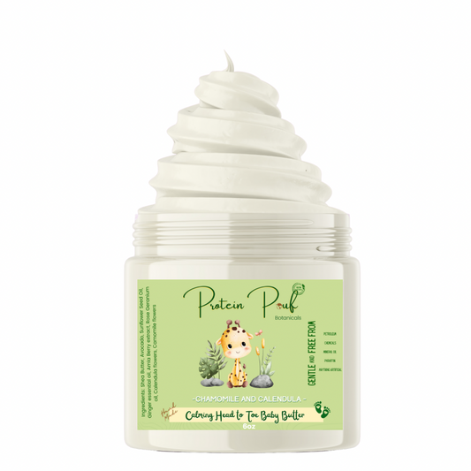 (Restocked)Chamomile and Calendula | Whipped Head to Toe Healing Baby Butter | 6oz