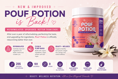 🚀NEW Pouf Potion 🪄Hair Growth + Weightloss multivitamin Vegan Shake