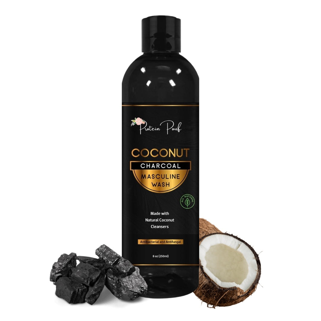 Coconut Charcoal All natural Masculine Wash| Extra strength all day Freshness for men 8oz