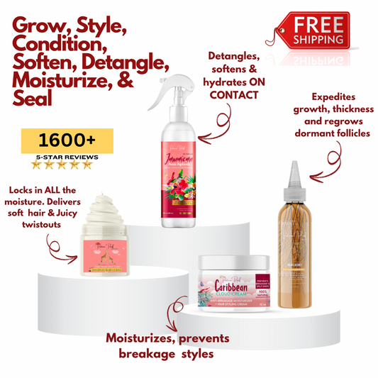 Grow, Style, Condition, Detangle, moisturize- 2 sizes