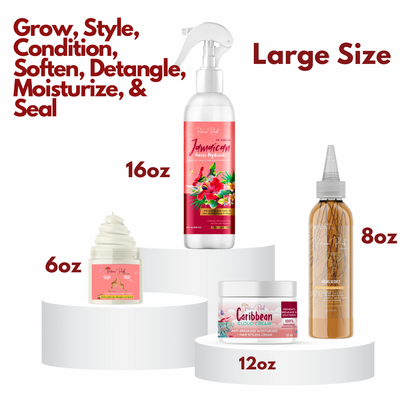 Grow, Style, Condition, Detangle, moisturize- 2 sizes