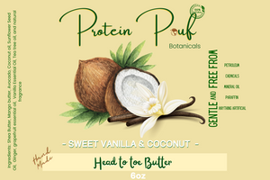 (Restocking in September) Warm vanilla & Coconut Head to Toe whipped Butter (Seasonal Popup Butter)
