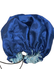 Load image into Gallery viewer, Reversible Double layered pouf protector satin bonnet
