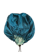 Load image into Gallery viewer, Reversible Double layered pouf protector satin bonnet
